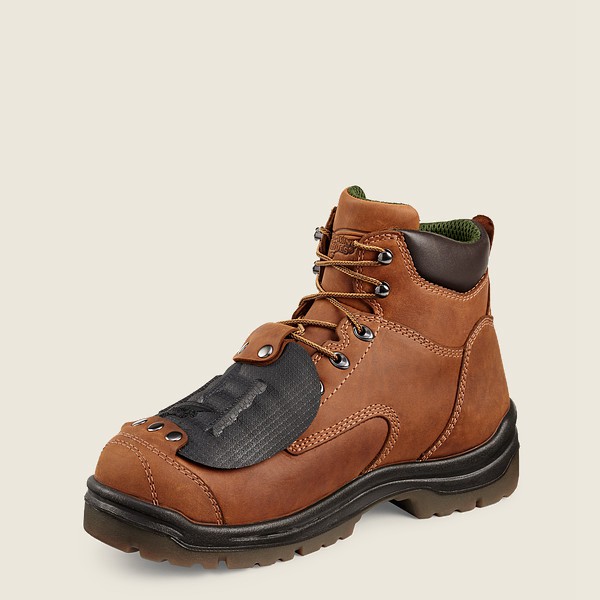 Red Wing Mens Safety Boots - King Toe® - 6-inch Toe Metguard - Brown - LNH465810